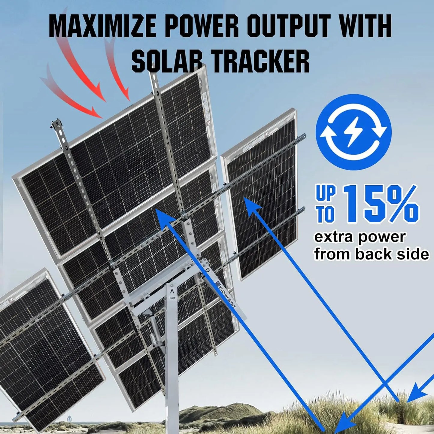 120W 240W panneau solaire transparent 18V panneau solaire bifacial