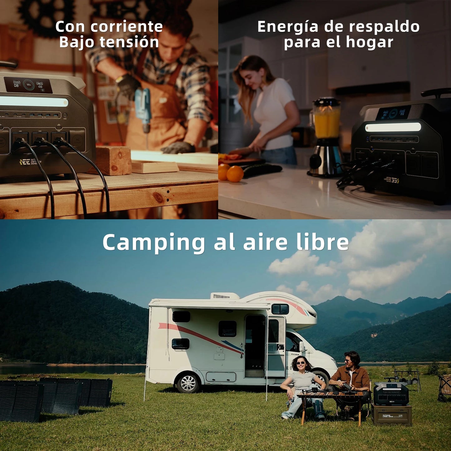 Station d'alimentation portable 3200W – 2048Wh LiFePO4 avec chariot