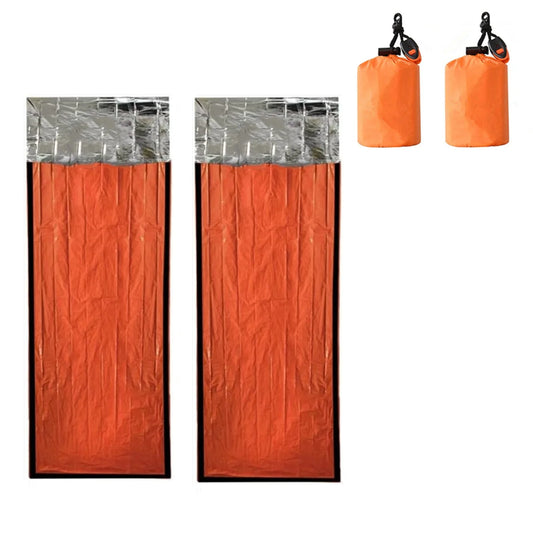 2 pièces sac de couchage de survie d'urgence