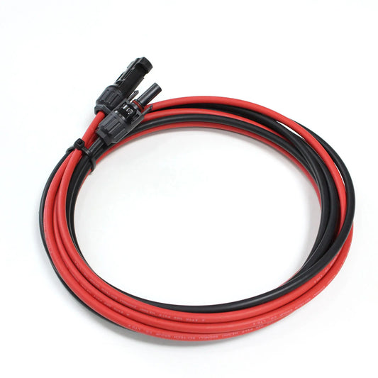 Câble PV pour panneau solaire noir/rouge, évalué 2,5 mm2 4 mm2 avec connecteur étanche