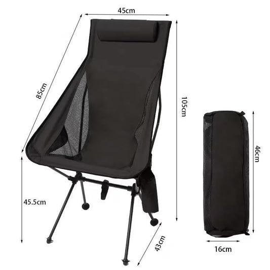 Chaise de camping pliable, cadre en alliage d'aluminium, tissu Oxford