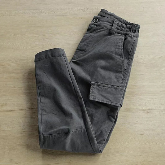 Pantalon de travail ample en coton pour homme