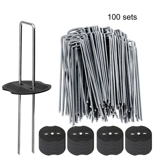 Lot de 50/100 piquets de tente robustes en U