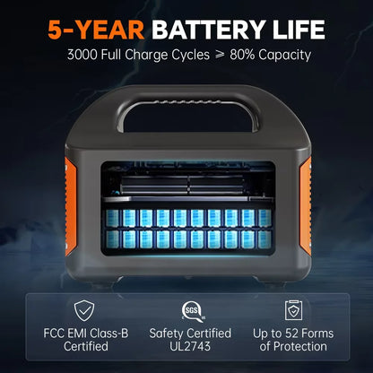 Centrale électrique Portable 500W générateur solaire LiFePo4 Batteries 220V 460Wh