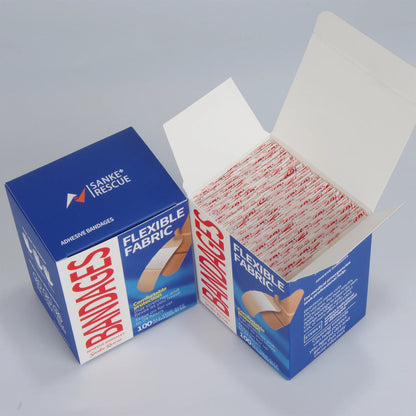 Bandages adhésifs en tissu flexible, 30/100 pièces