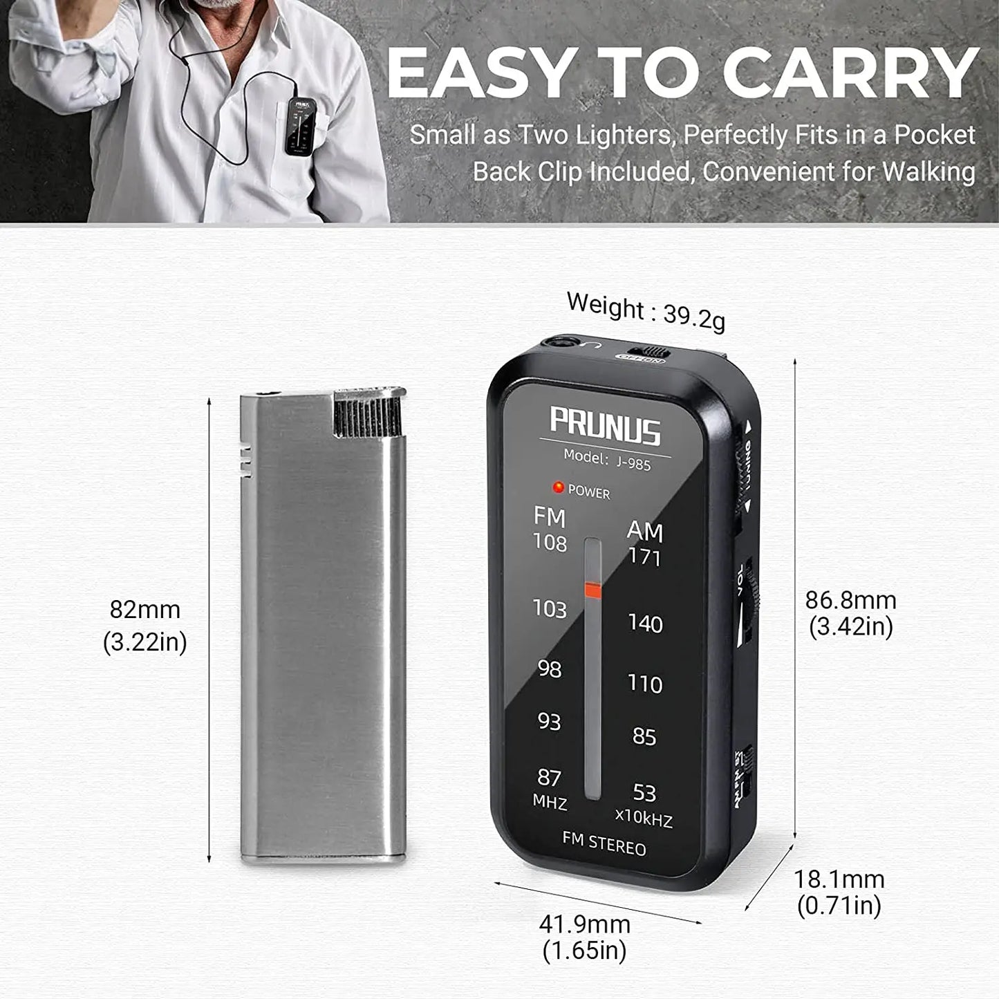 Radio de poche Mini walkman AM FM