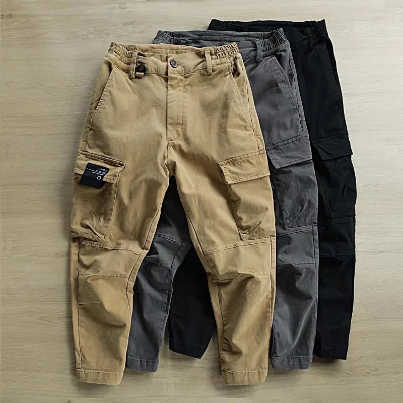 Pantalon de travail ample en coton pour homme