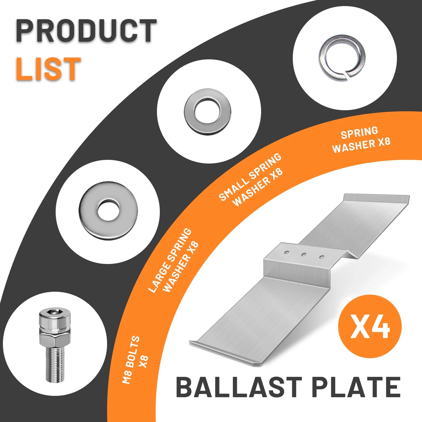 Support panneau solaire réglable en aluminium