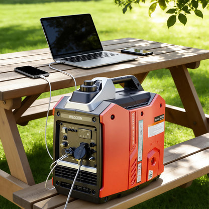 Générateur à essence monocylindre quatre temps 2000W, plus silencieux