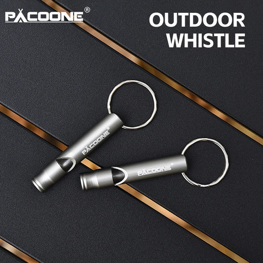 Sifflet de survie plat en alliage d'aluminium Double fréquence