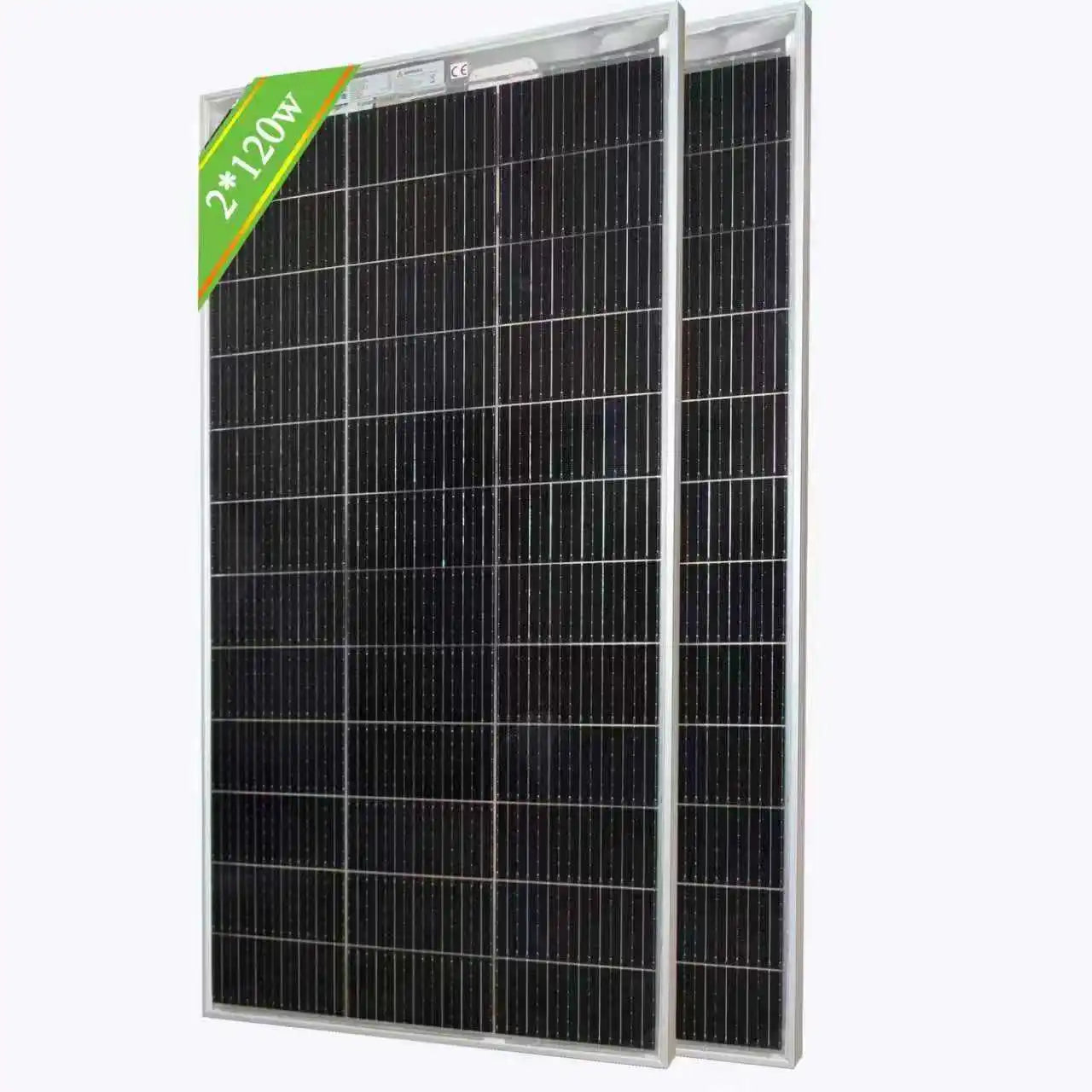 120W 240W panneau solaire transparent 18V panneau solaire bifacial