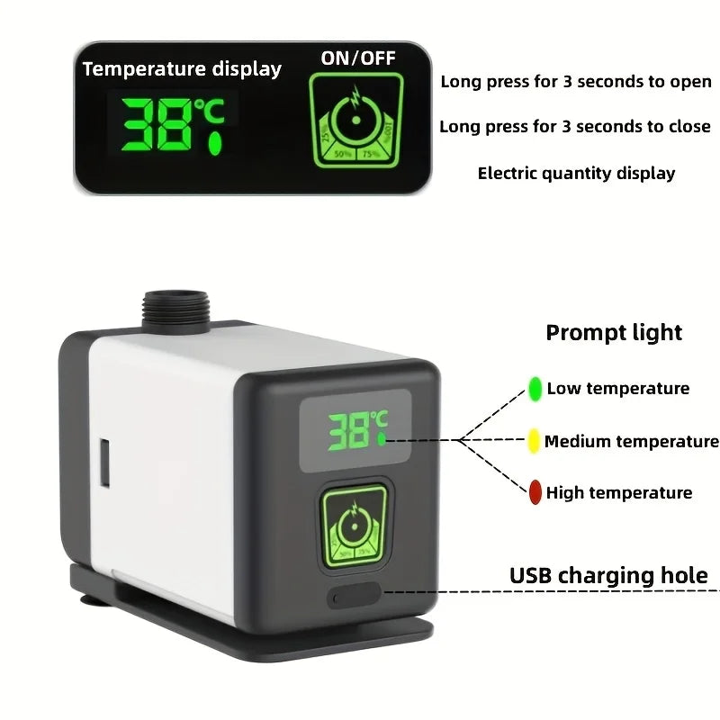 Douche électrique portable, pompe intelligente intégrée rechargeable
