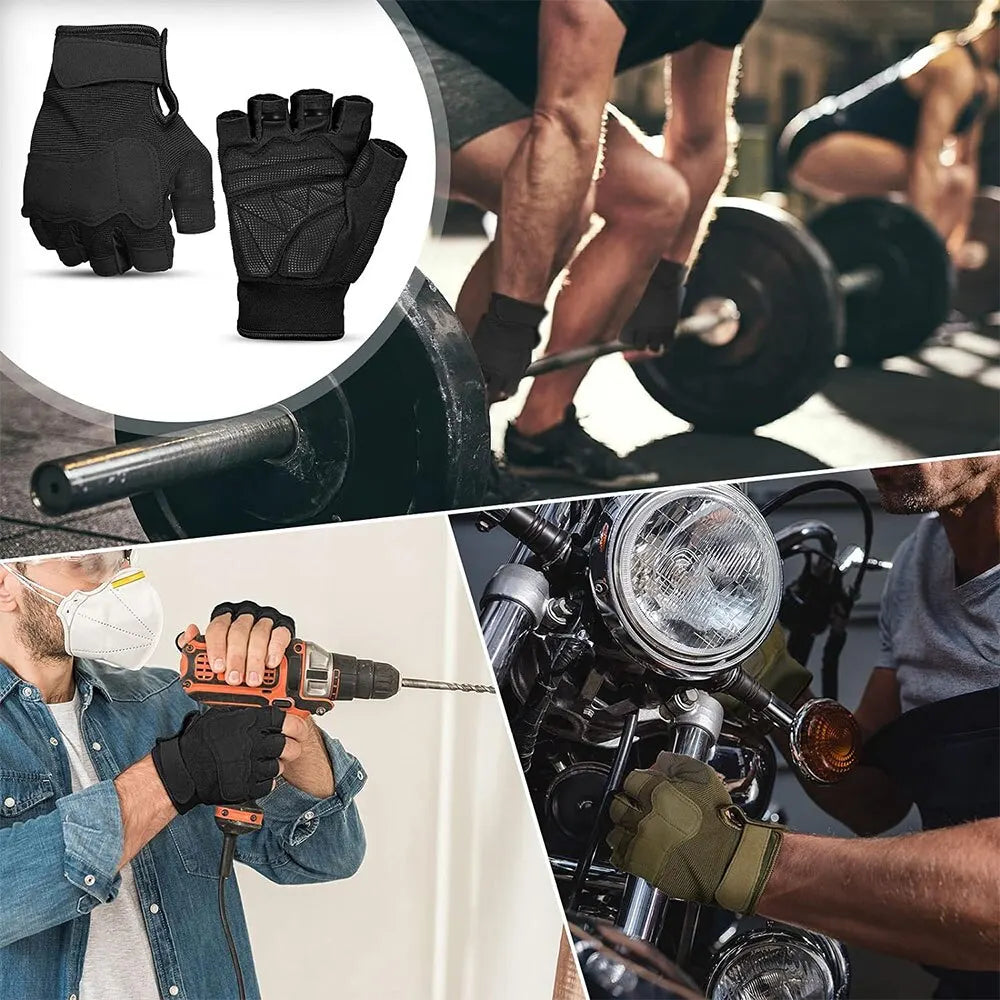 Gants tactiques sans doigts, protection des articulations