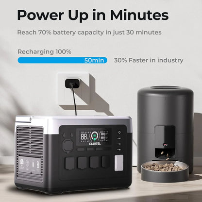 Station d'alimentation portable 1800W – 1024Wh LiFePO4 silencieuse