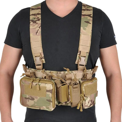 Gilet de poitrine tactique, sac de plate-forme, gilet d'entraînement sur le terrain, sangle de Camouflage multifonctionnelle avec multi-poches, Camping en plein air, Pack de Match CS