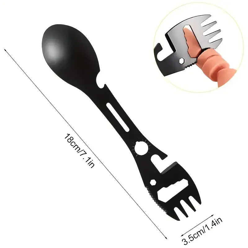 Fourchette d'extérieur cuillère outil de Camping