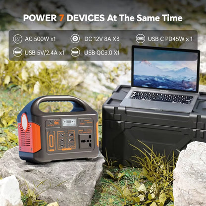 Centrale électrique Portable 500W, générateur solaire, Batteries LiFePo4, 220V
