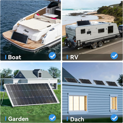 Panneau solaire bifacial en verre 120W