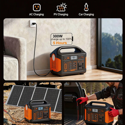 Station d'alimentation portable 300W 500W, générateur solaire