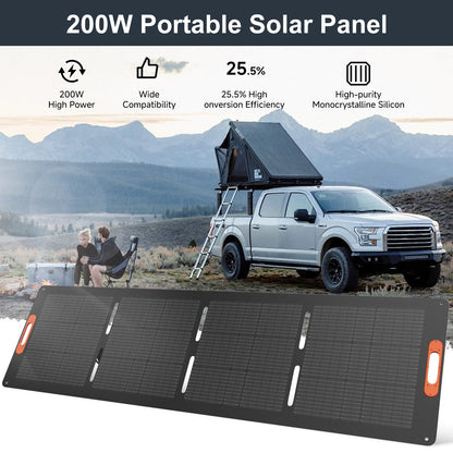 Panneau Solaire Flexible 100W à 200W — Monocristallin 25,5%, Portable, Maison & Camping
