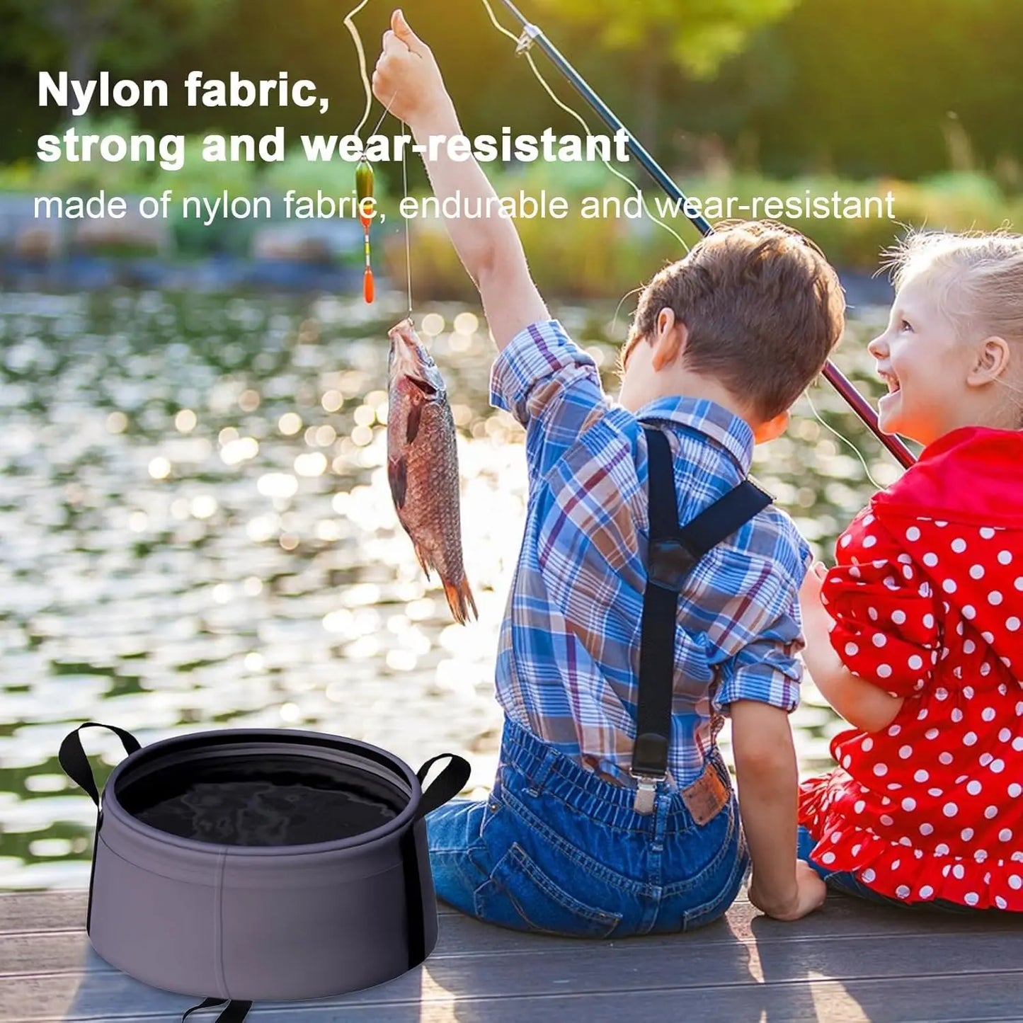 Seau pliant étanche de 8,5 l