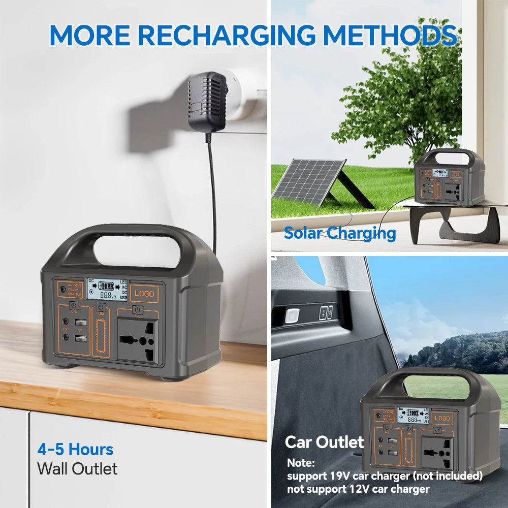 Station d'alimentation portable 100W 200W, batterie LiFePO4,