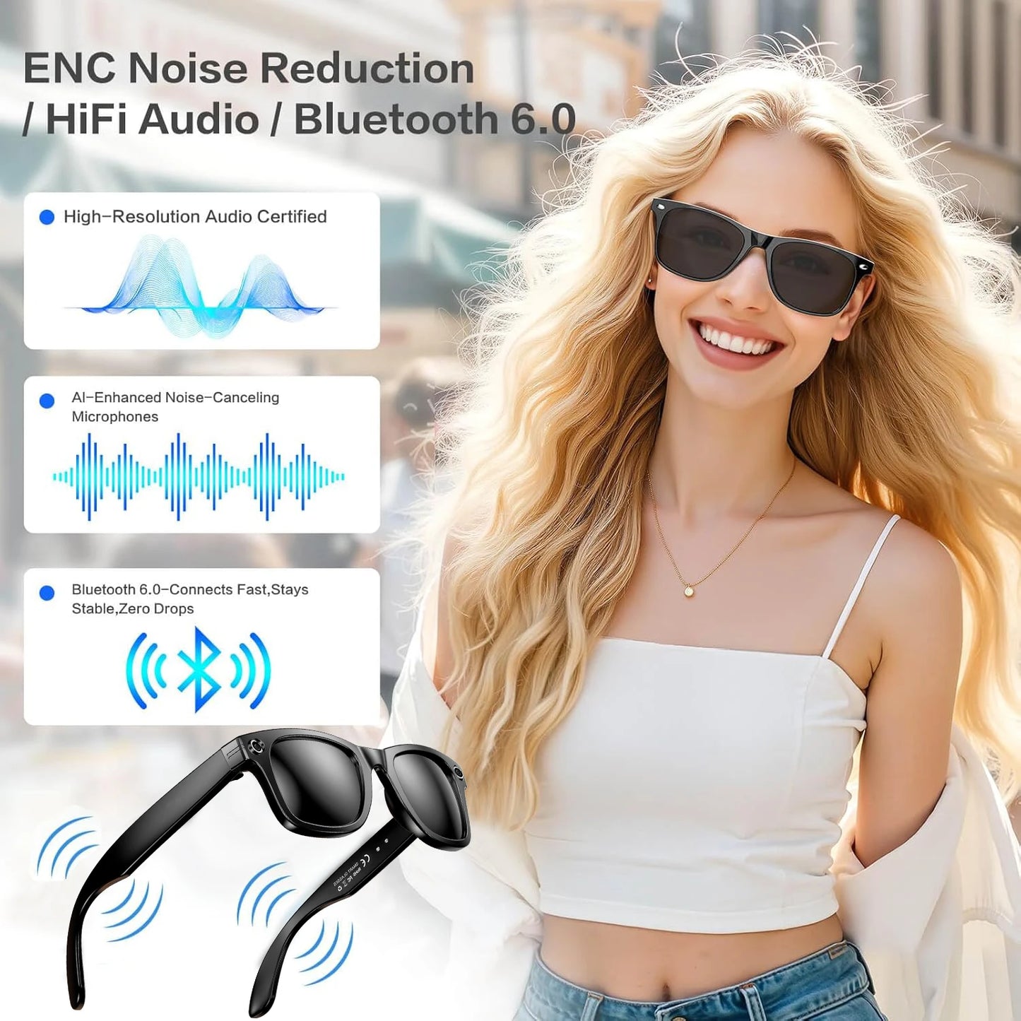 Lunettes 800W caméra AI traduction intelligente