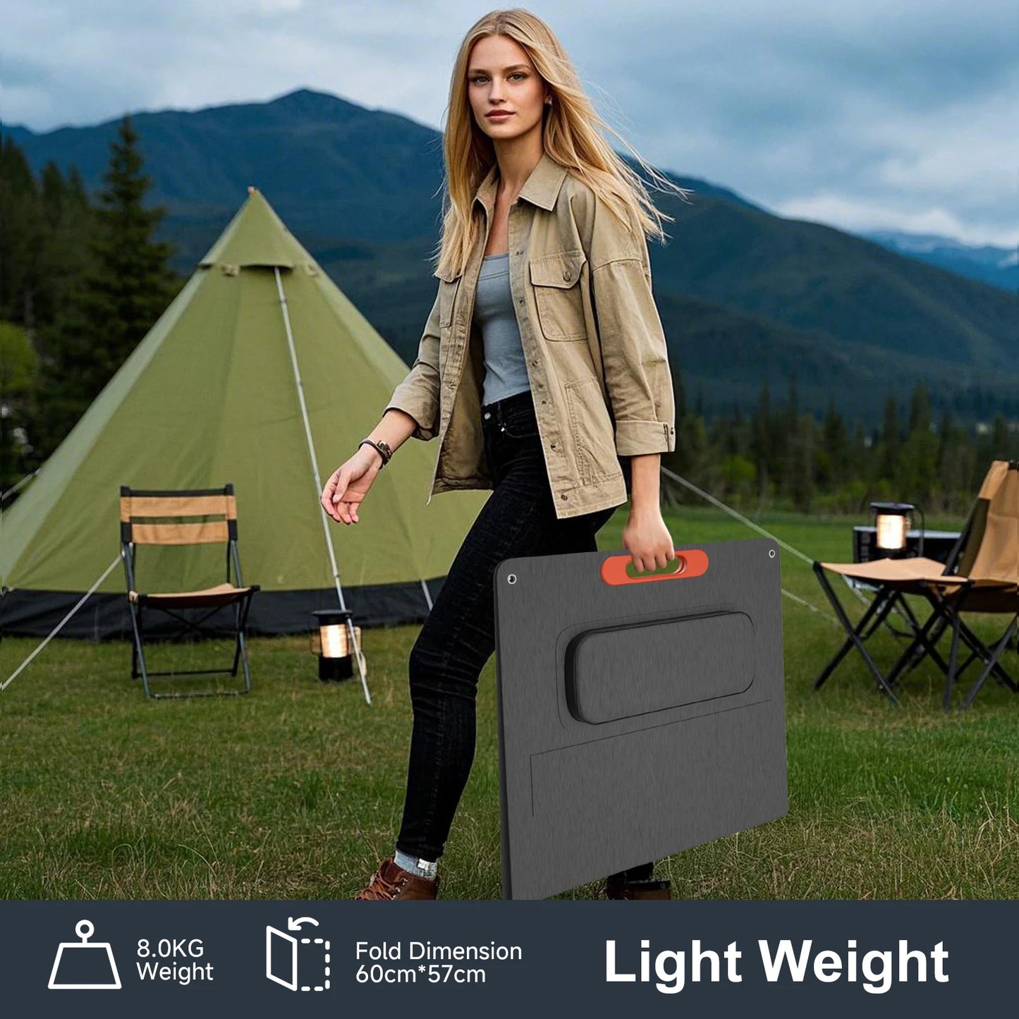 Panneau Solaire Flexible 100W à 200W — Monocristallin 25,5%, Portable, Maison & Camping