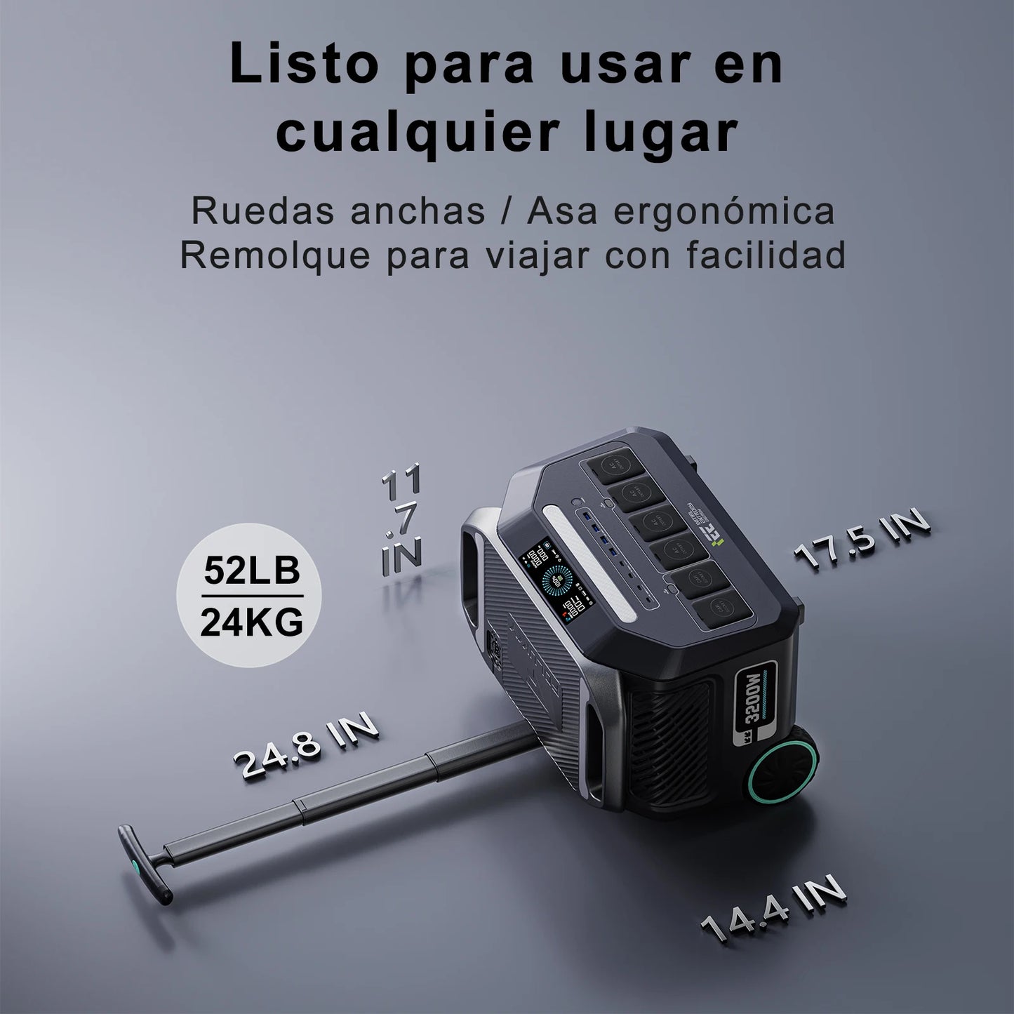 Station d'alimentation portable 3200W – 2048Wh LiFePO4 avec chariot