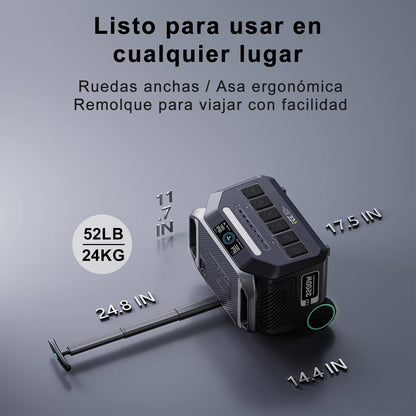 Station d'alimentation portable 3200W – 2048Wh LiFePO4 avec chariot