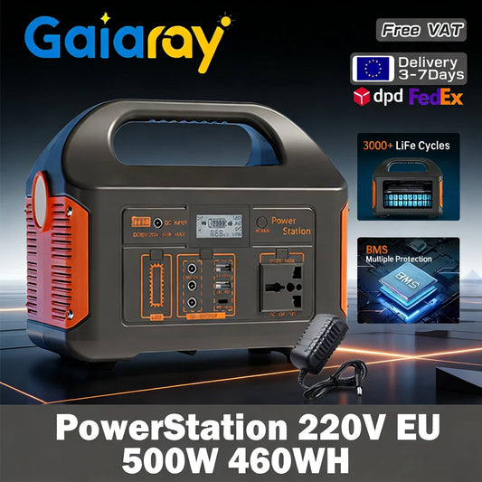 Centrale électrique Portable 500W générateur solaire LiFePo4 Batteries 220V 460Wh