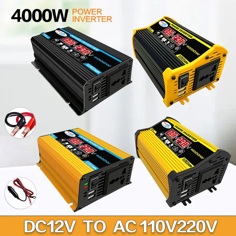 Inversor de corriente para coche de 12 V CC a 110 V o 220 V CA