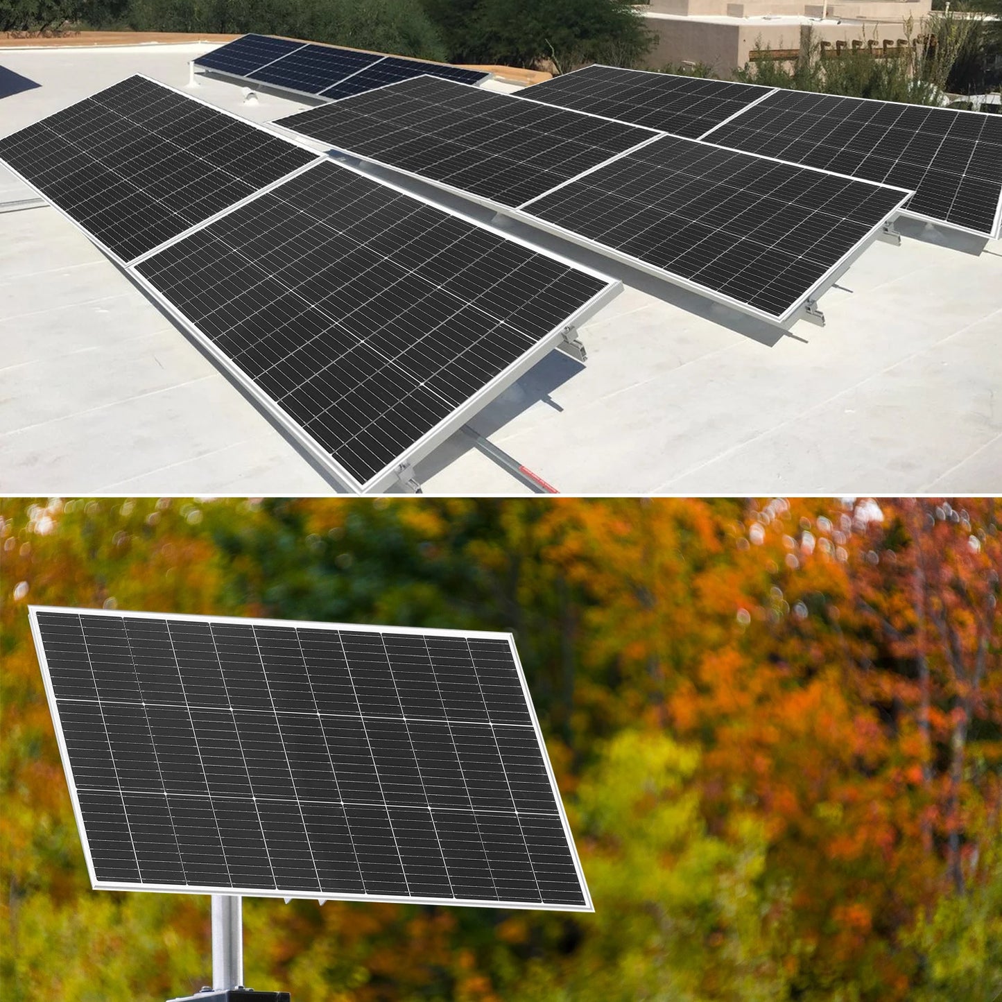 Panneau Solaire Rigide 120W 18V — Monocristallin Type N, 24%, 1 à 10 Pièces (120W à 1200W)