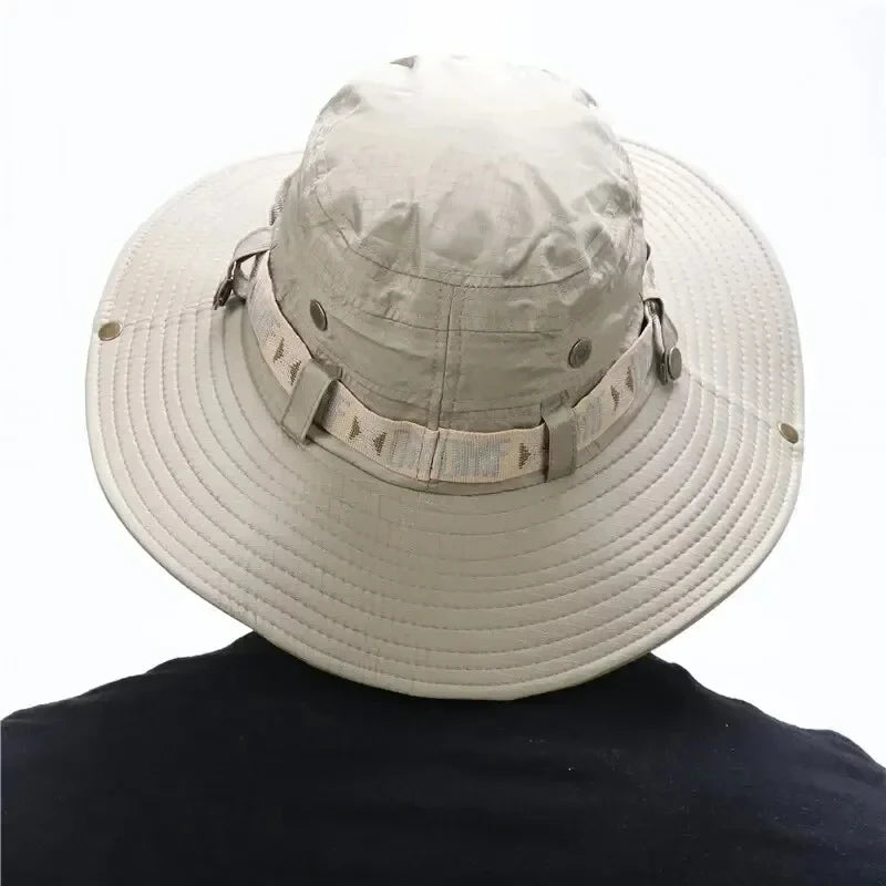Chapeau d'été à large bord pour hommes, Protection UV