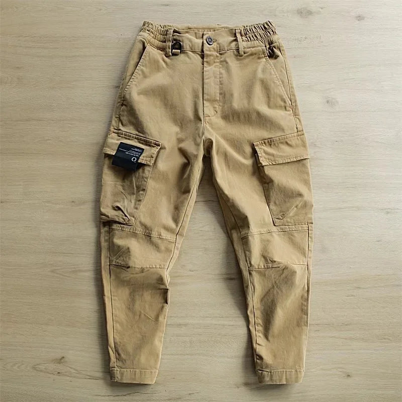 Pantalon de travail ample en coton pour homme