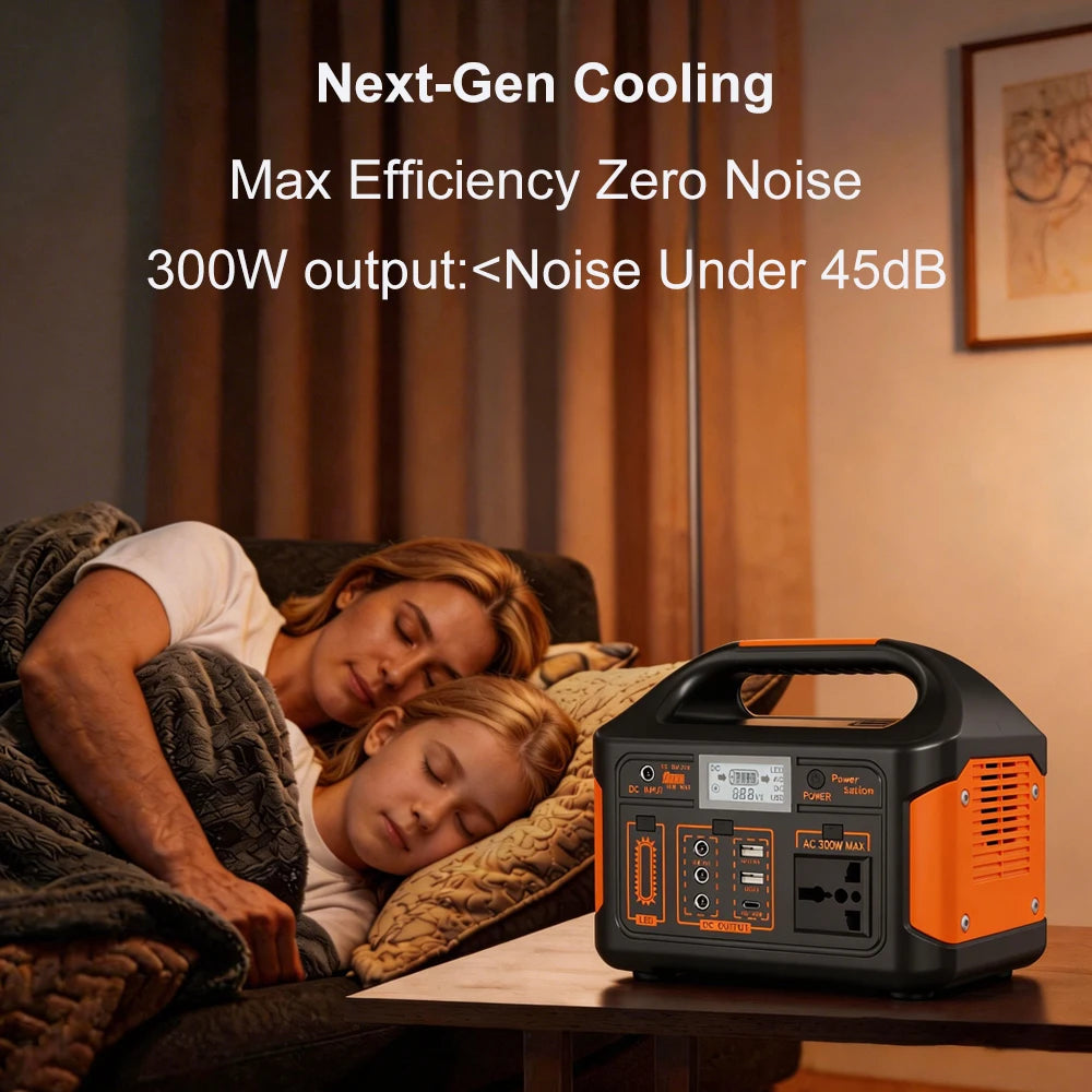 Station d'alimentation portable 300W, générateur solaire