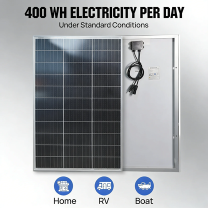 Panneau solaire en verre trempé haute efficacité 100W
