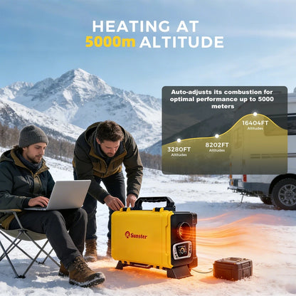Réchauffeur d'air Diesel Portable 8KW 12V 220V, avec application Bluetooth