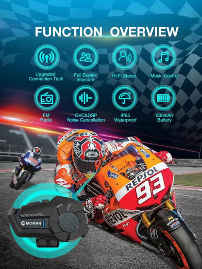 Casque Bluetooth, système de Communication sans fil 5.1, Radio 1000M