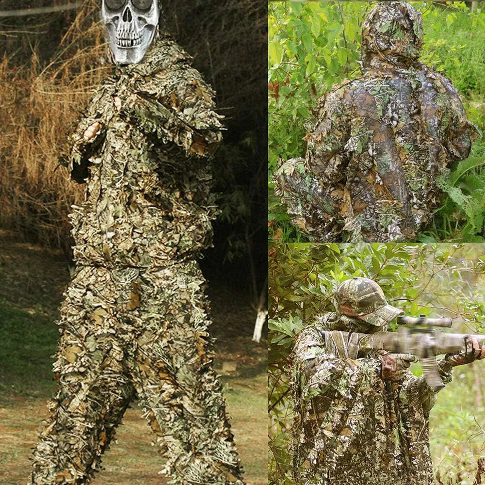 Combinaison de Camouflage à feuilles 3D