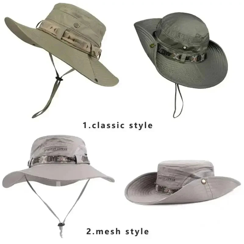 Chapeau d'été à large bord pour hommes, Protection UV