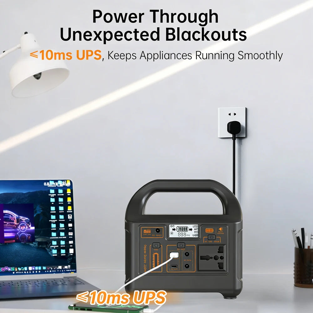 Station d'alimentation portable 100W 200W, batterie LiFePO4,