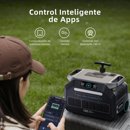 Station d'alimentation portable 3200W – 2048Wh LiFePO4 avec chariot