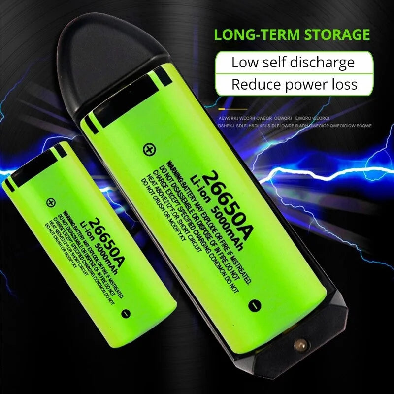Batterie pour 26650A 3.7V 5000mAh Li-ion rechargeable