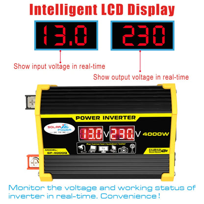 Inversor de corriente para coche de 12 V CC a 110 V o 220 V CA