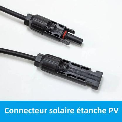 Câble PV pour panneau solaire noir/rouge, évalué 2,5 mm2 4 mm2 avec connecteur étanche