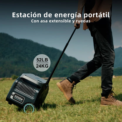 Station d'alimentation portable 3200W – 2048Wh LiFePO4 avec chariot