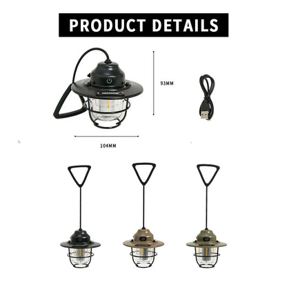 Lanterne de Camping Portable rétro