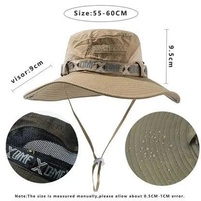 Chapeau d'été à large bord pour hommes, Protection UV