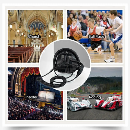 Casque réduction du bruit Microphone à flèche rotative pour Baofeng